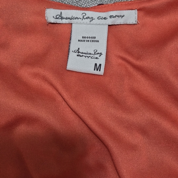 AMERICAN RAG CIE ENTRY Salmon Maroon Pink Blue Floral Spaghetti Strap Dress Sz M - Picture 8 of 9